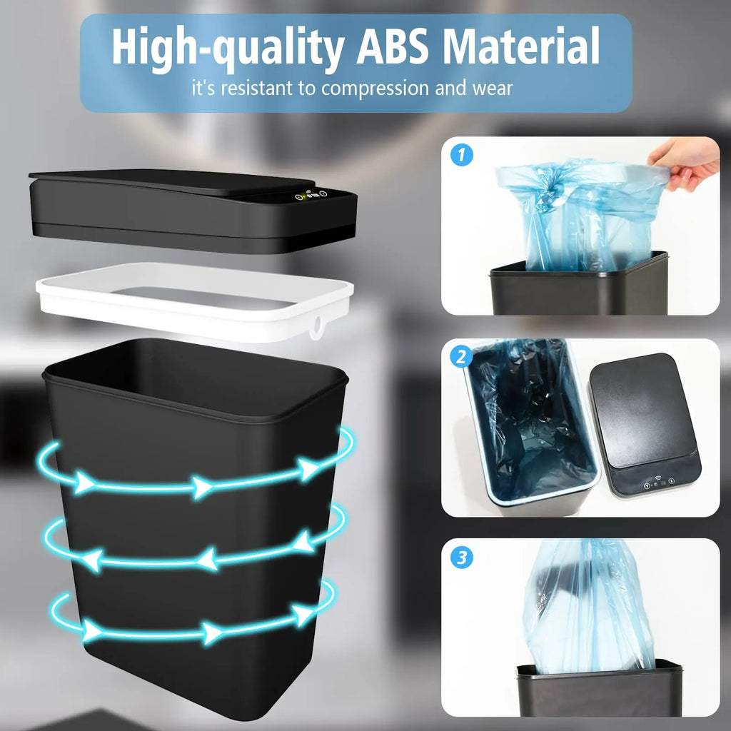 Touchless Slim Bathroom Trash Can