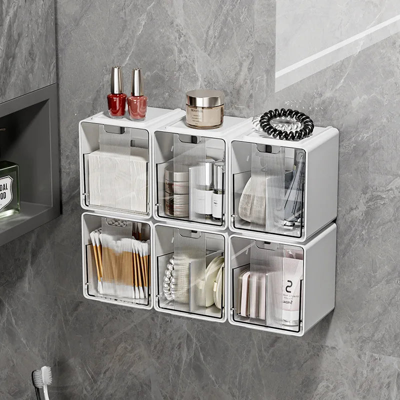 Clear Pull-Out Bathroom Organizer