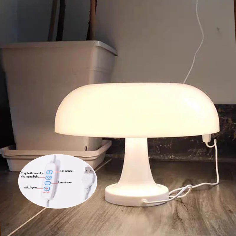 Minimalist LED Mushroom Table Lamp