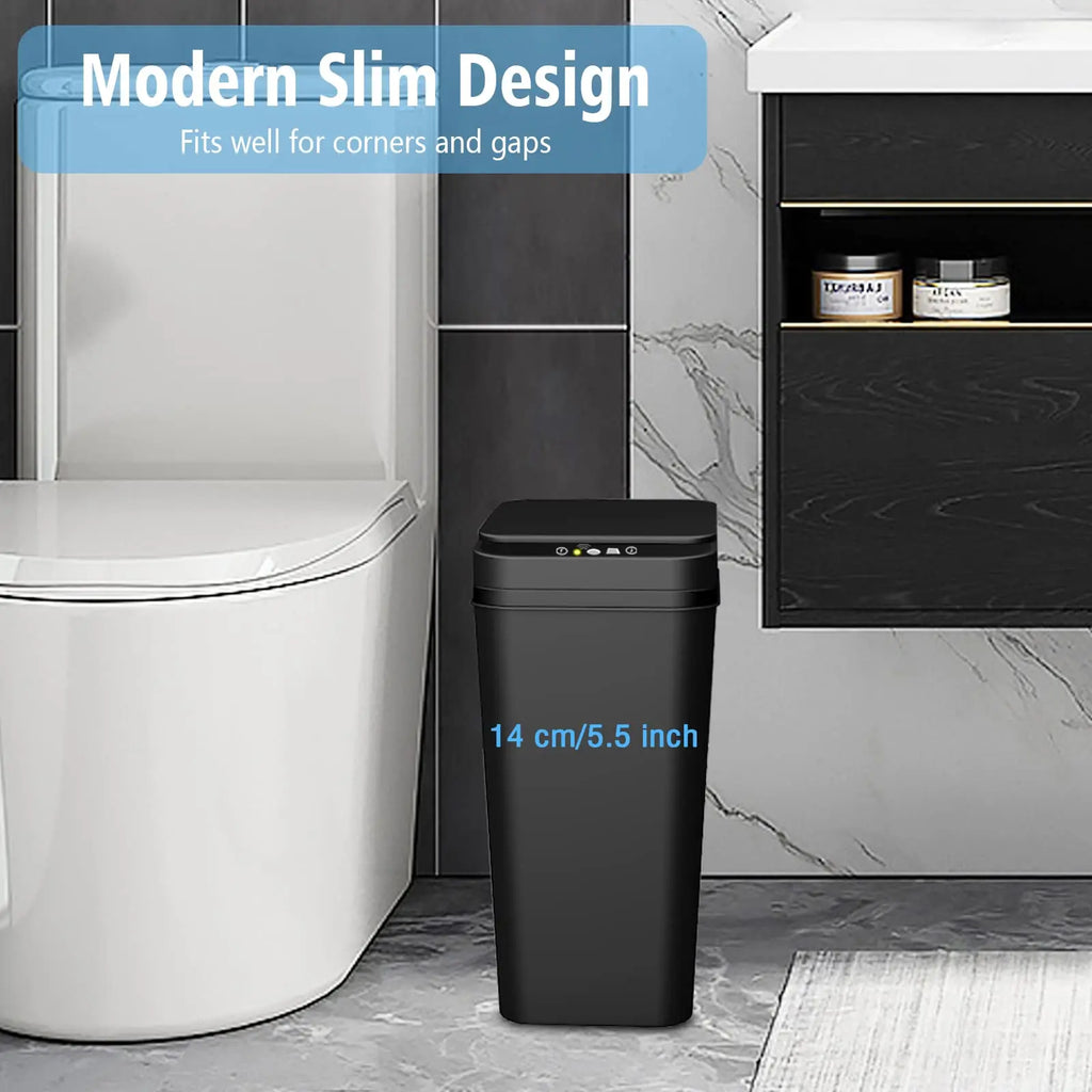 Touchless Slim Bathroom Trash Can