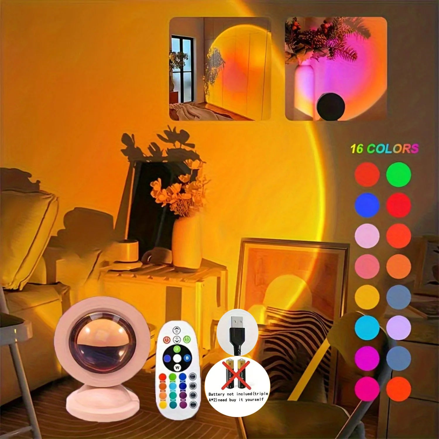 Sunset Projection LED Light