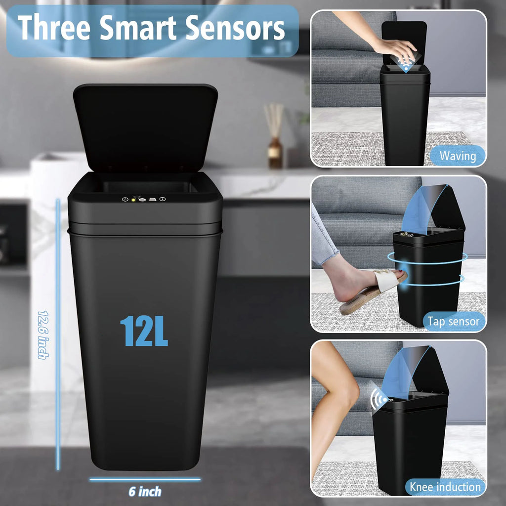 Touchless Slim Bathroom Trash Can