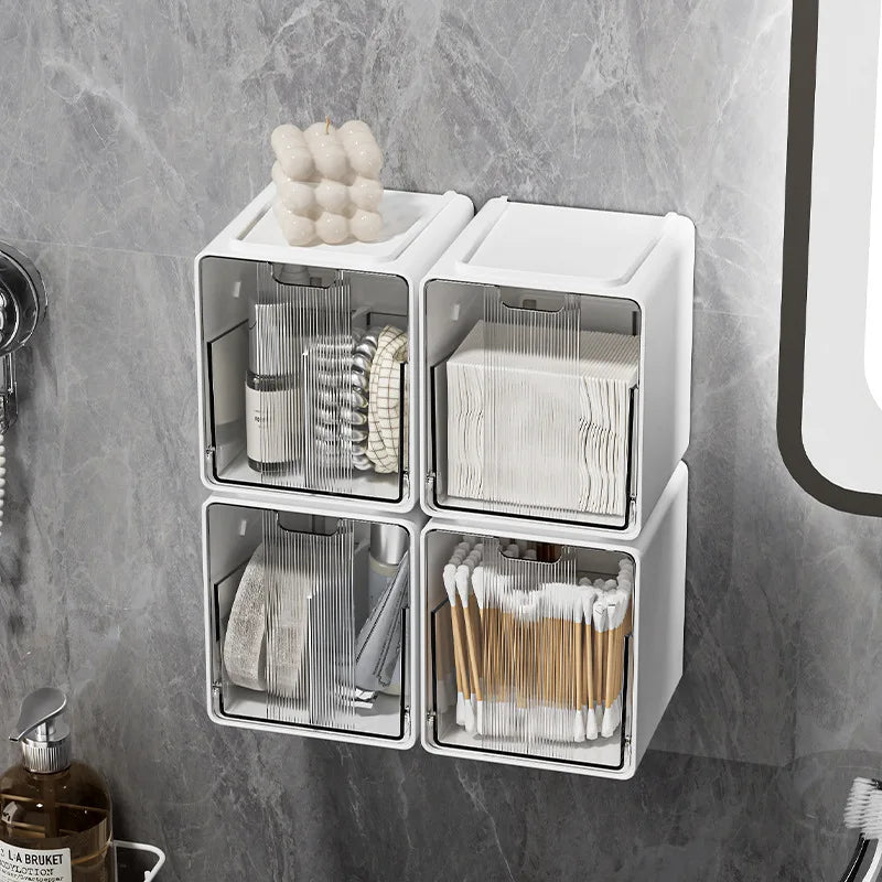 Clear Pull-Out Bathroom Organizer